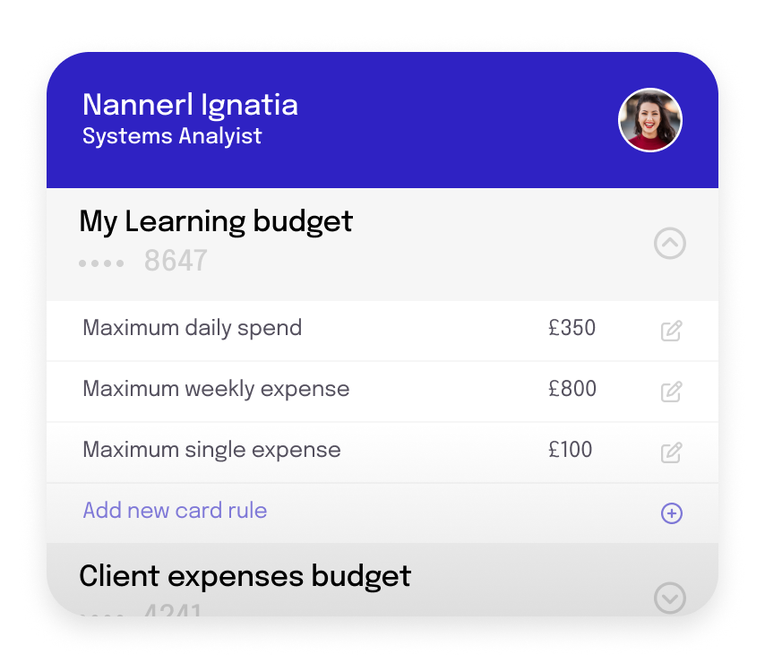 Edit and customise allowances