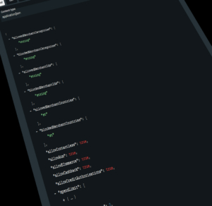 illustration of dark mode API code snippet on a screen